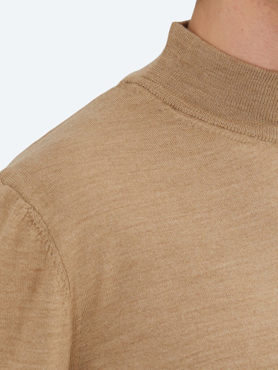 Beige Knitwear Sweatshirt - 4