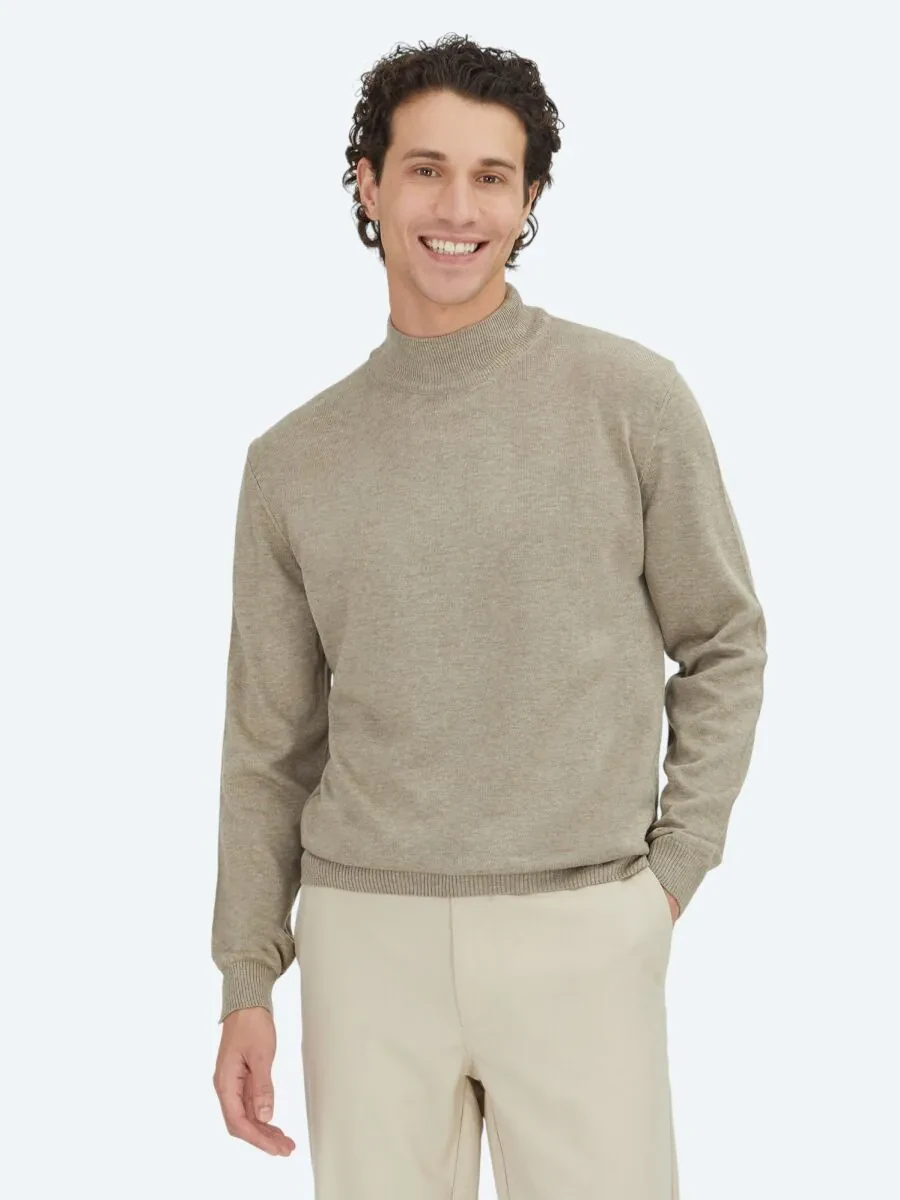 Beige Knitwear Sweatshirt - 1