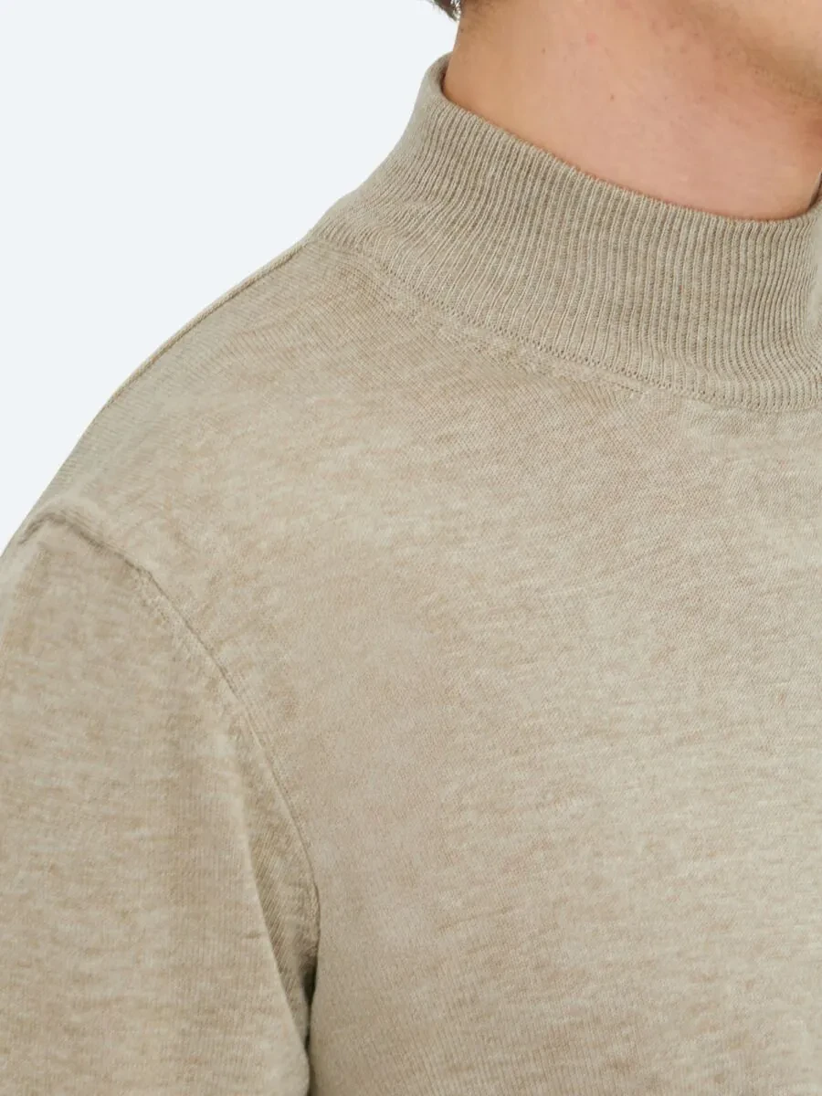Beige Knitwear Sweatshirt - 5