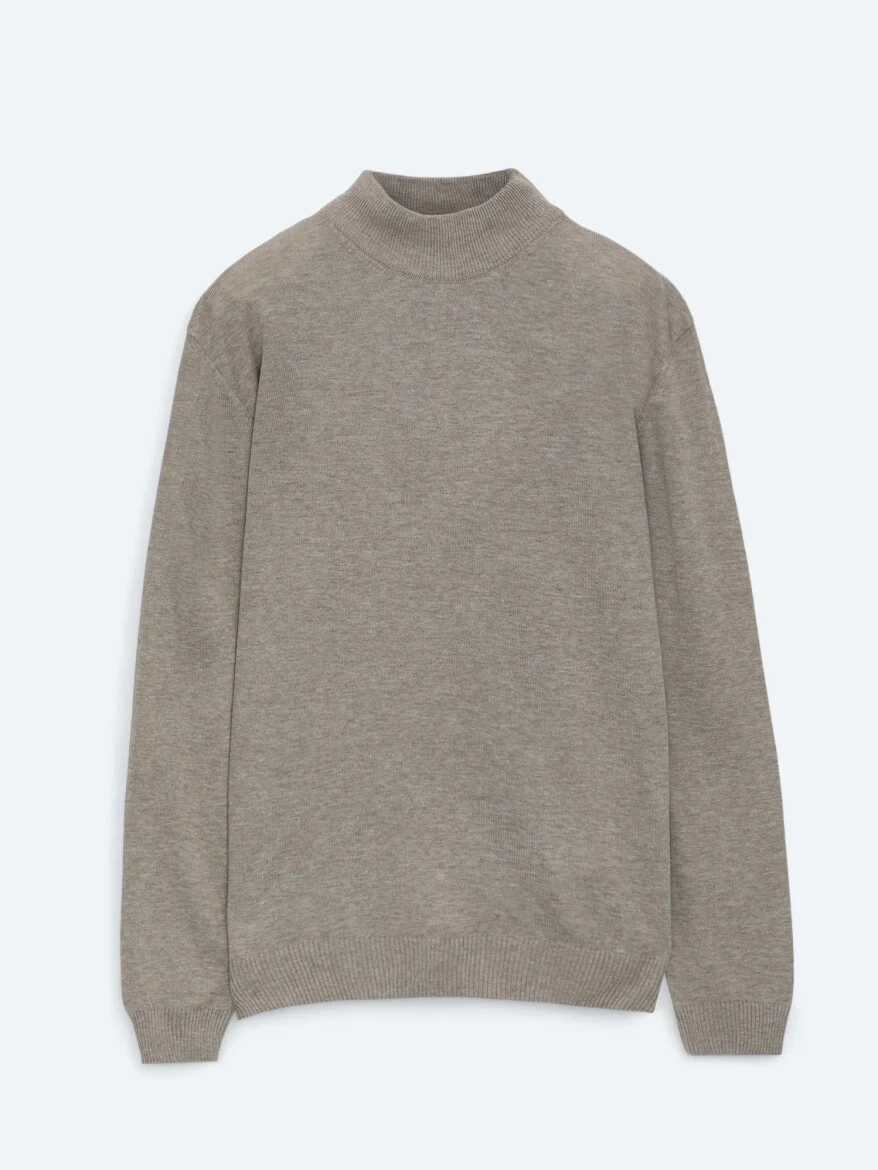 Beige Knitwear Sweatshirt - 7
