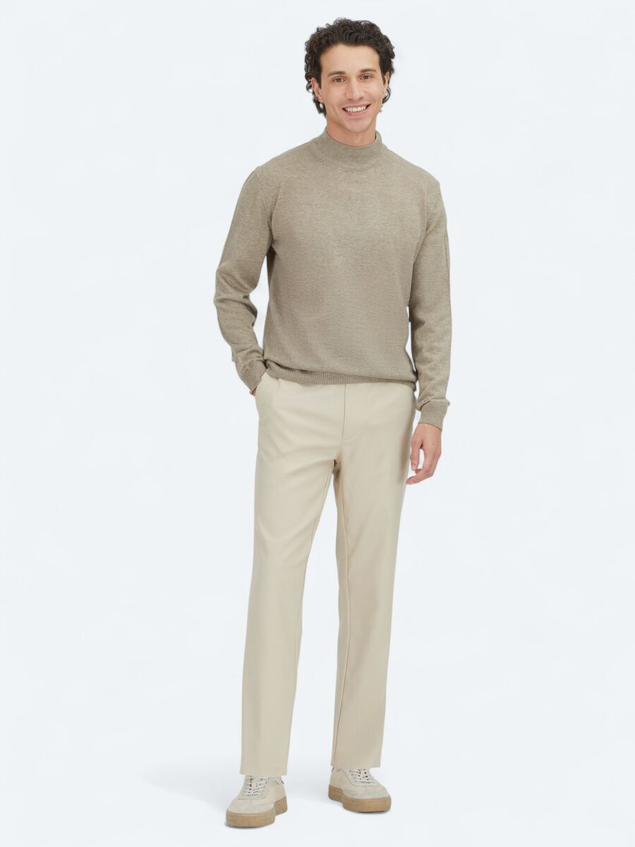 Beige Knitwear Sweatshirt - 2