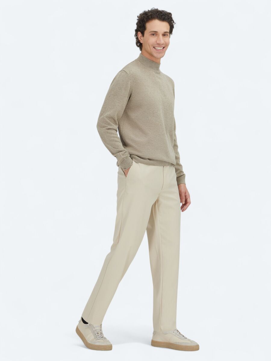 Beige Knitwear Sweatshirt - 3