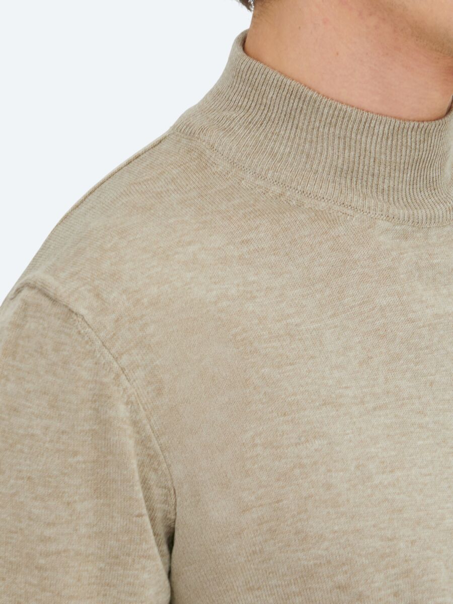 Beige Knitwear Sweatshirt - 5