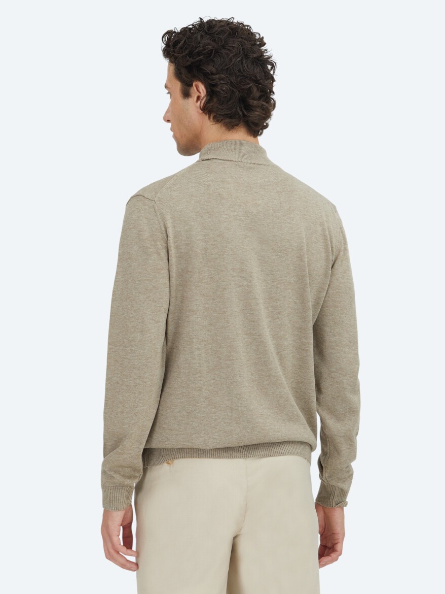 Beige Knitwear Sweatshirt - 6