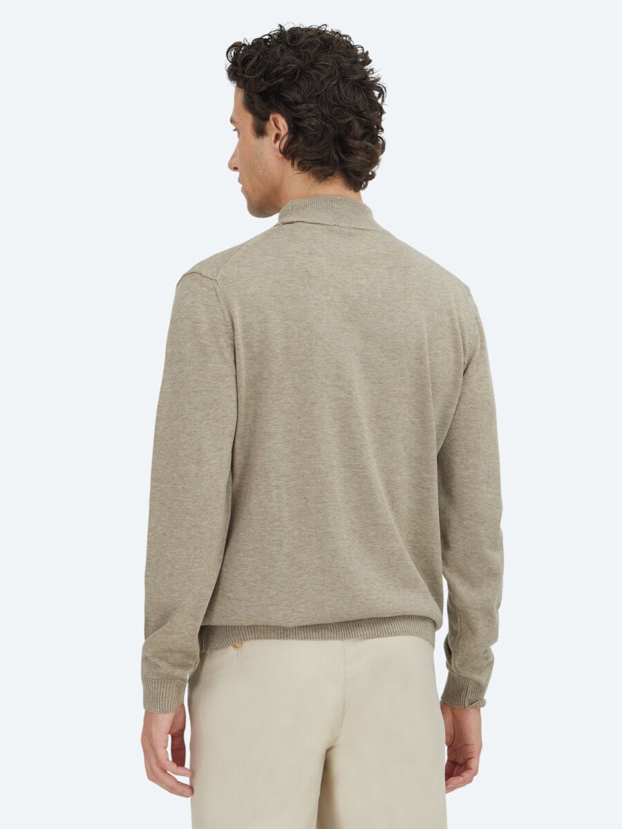 Beige Knitwear Sweatshirt - 6