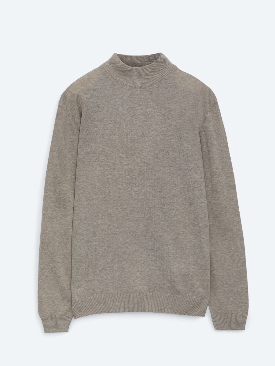 Beige Knitwear Sweatshirt - 7
