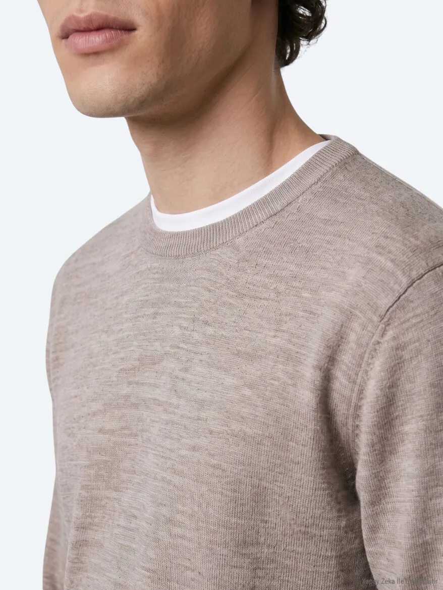 Beige Knitwear Sweatshirt - 5