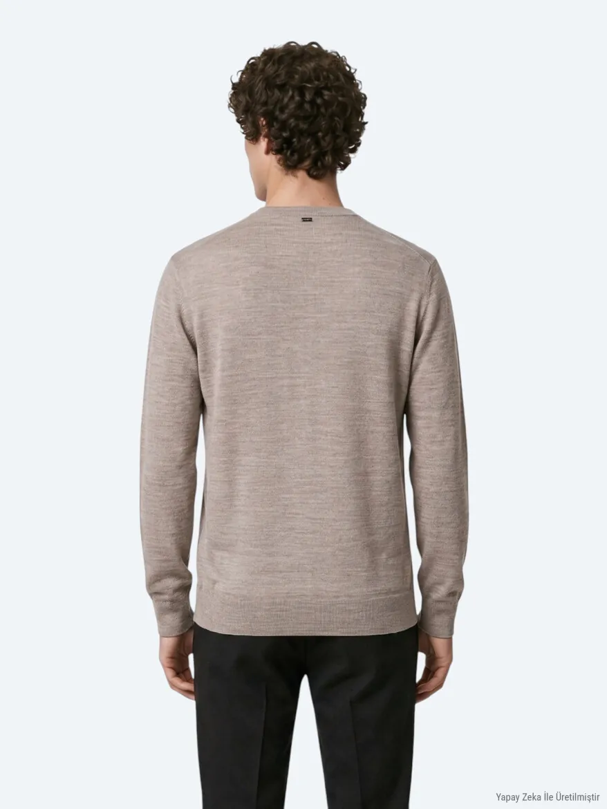 Beige Knitwear Sweatshirt - 6