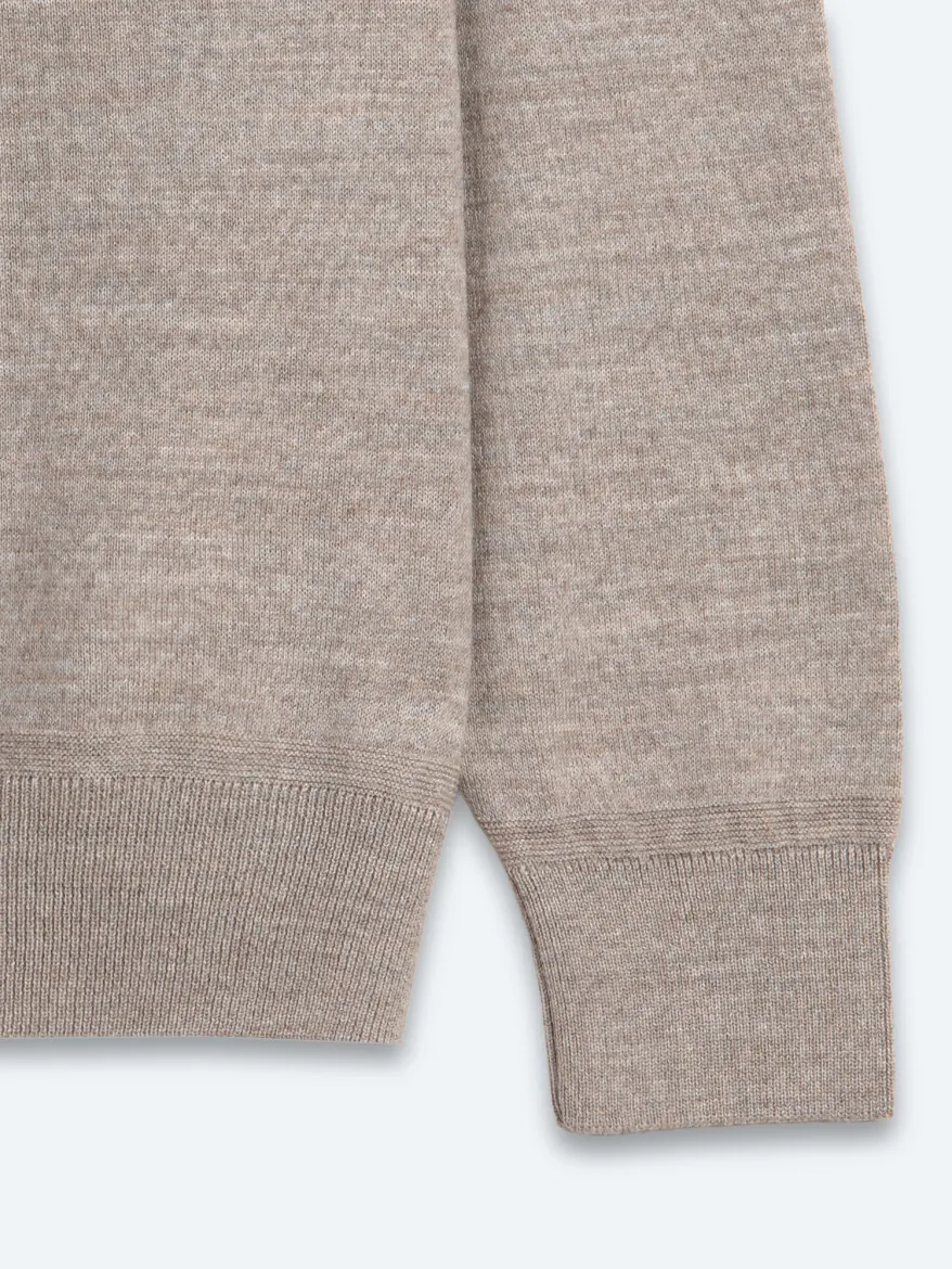 Beige Knitwear Sweatshirt - 11
