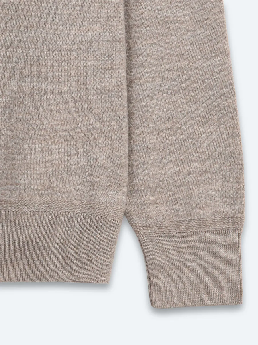 Beige Knitwear Sweatshirt - 11