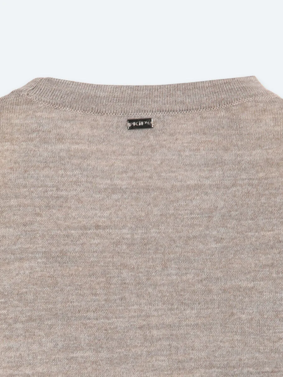 Beige Knitwear Sweatshirt - 12