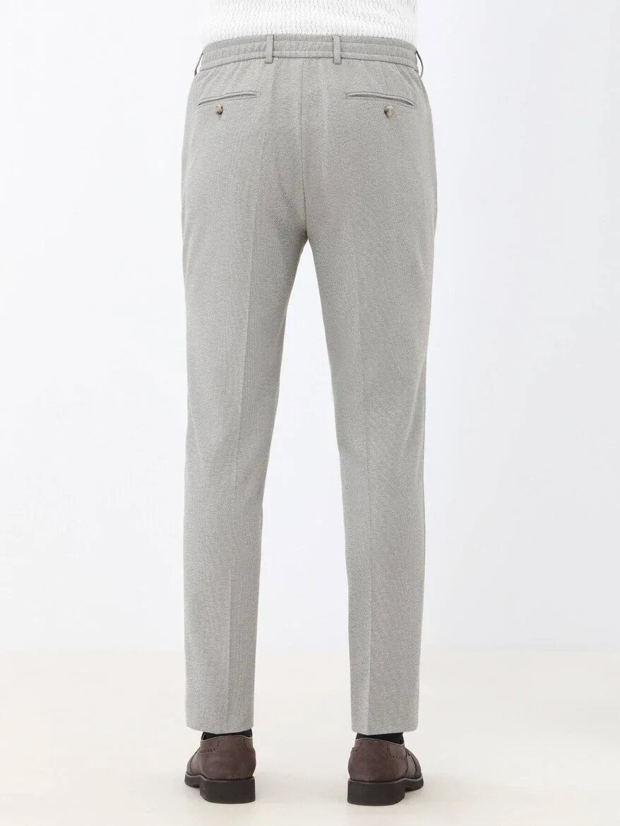 Beige Micro Slim Fit Suit - 12