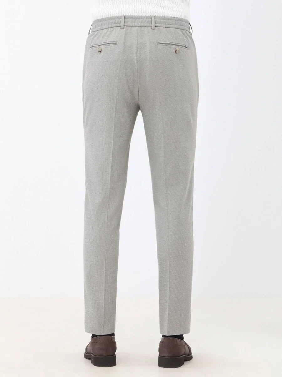 Beige Micro Slim Fit Suit - 12