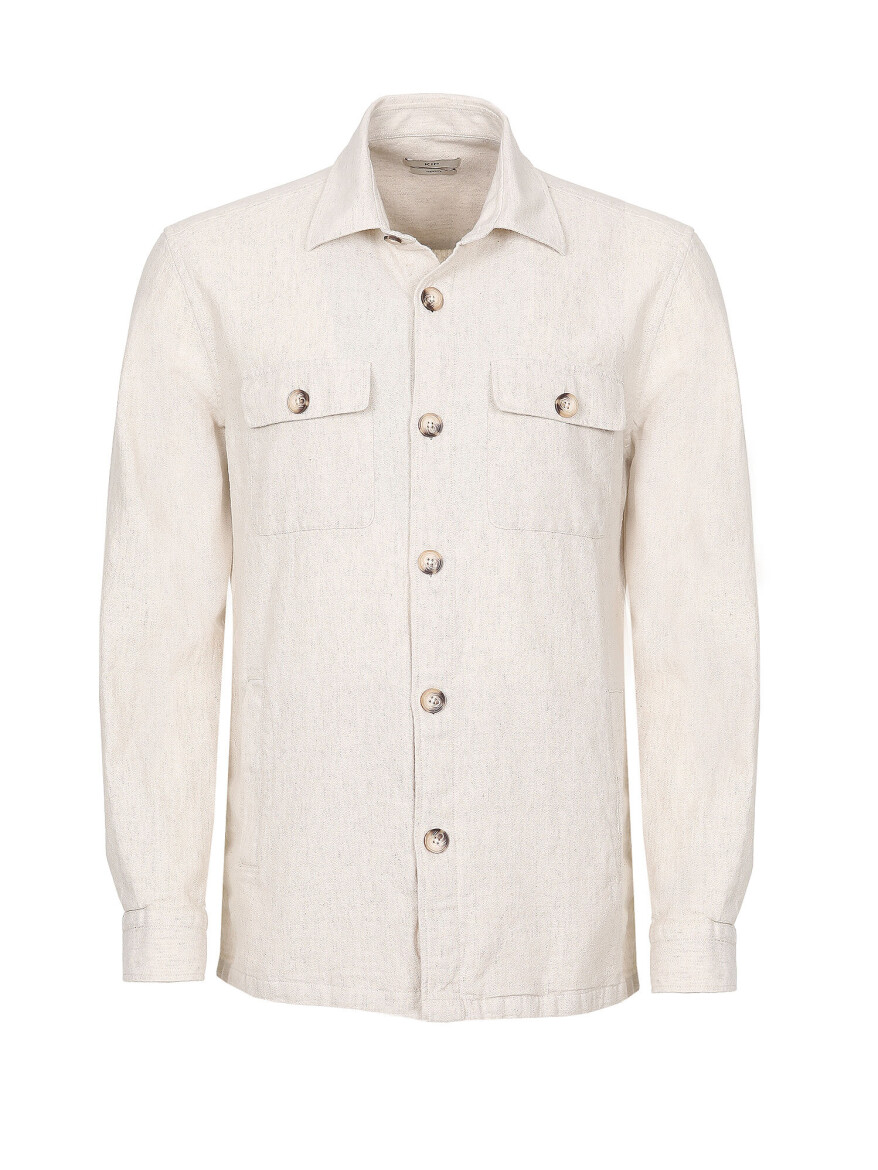 Beige Overshirt - 6