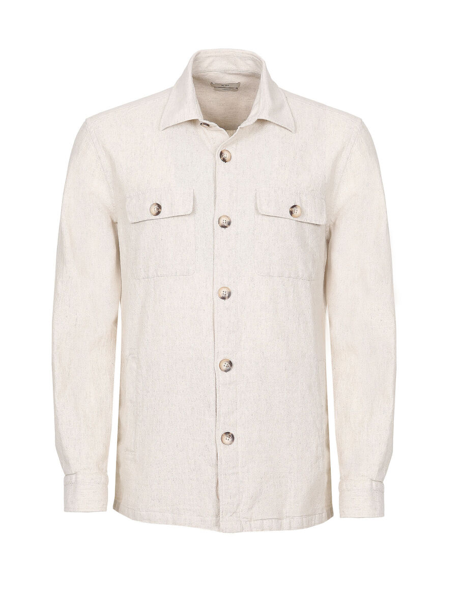 Beige Overshirt - 6