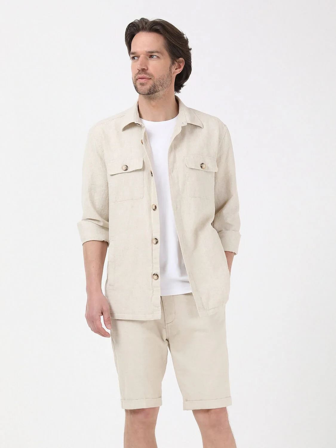 Beige Overshirt - 3