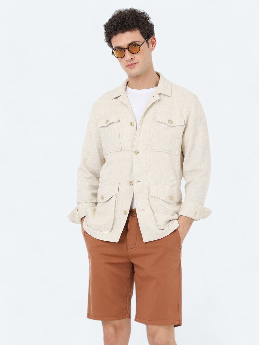 Beige Overshirt - 1
