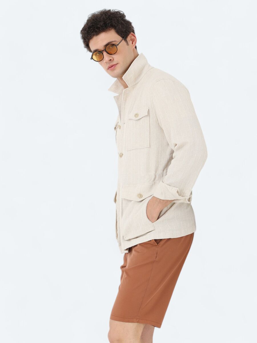 Beige Overshirt - 5