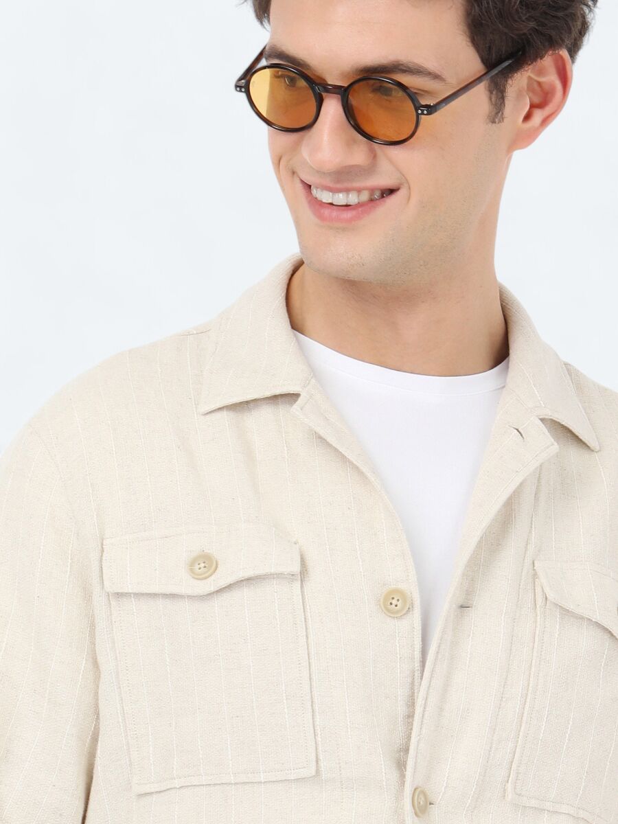 Beige Overshirt - 6