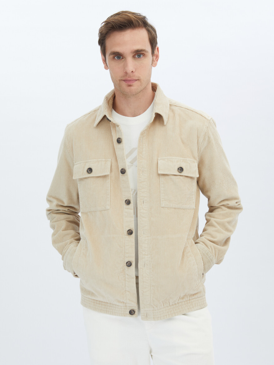 Beige Overshirt - 1