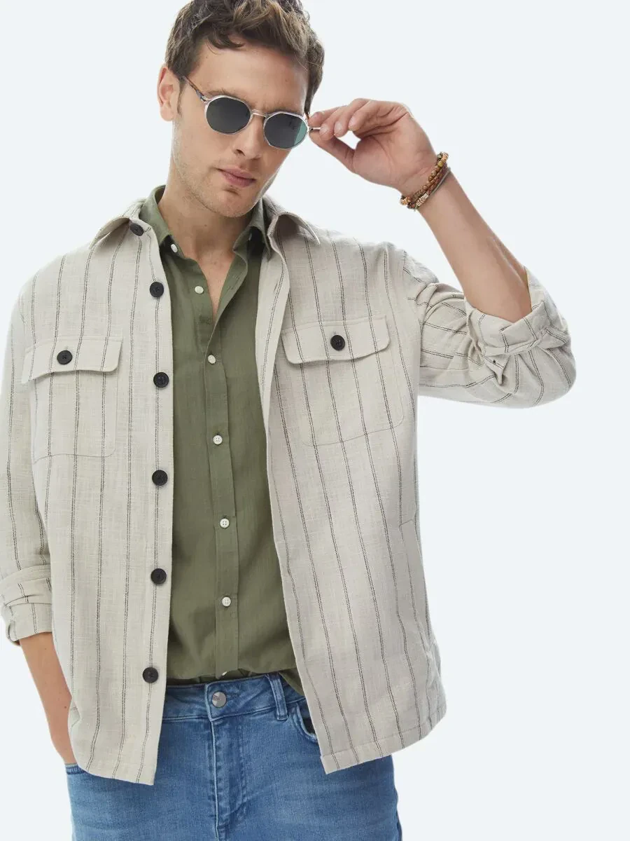 Beige Overshirt - 4