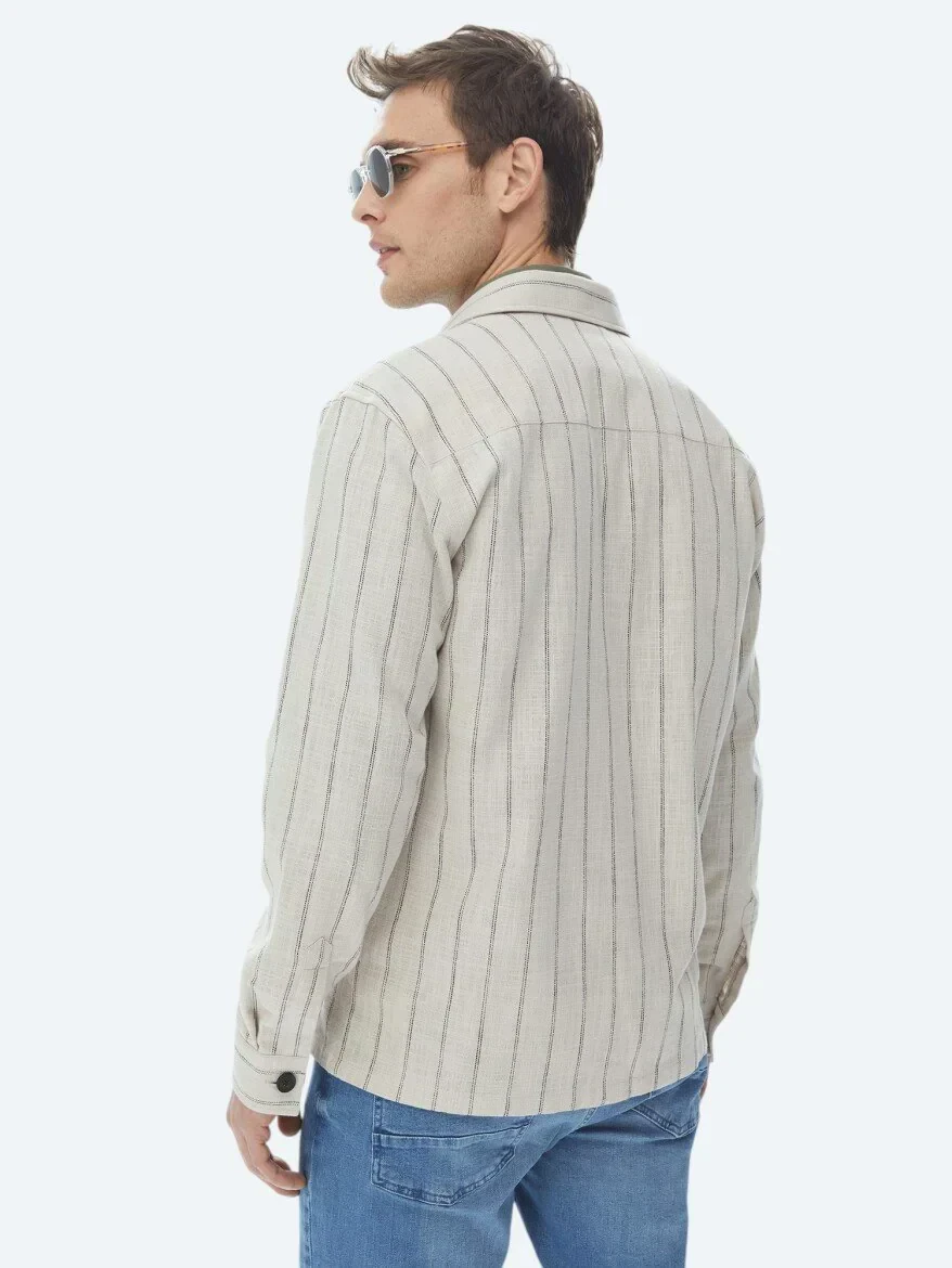 Beige Overshirt - 11