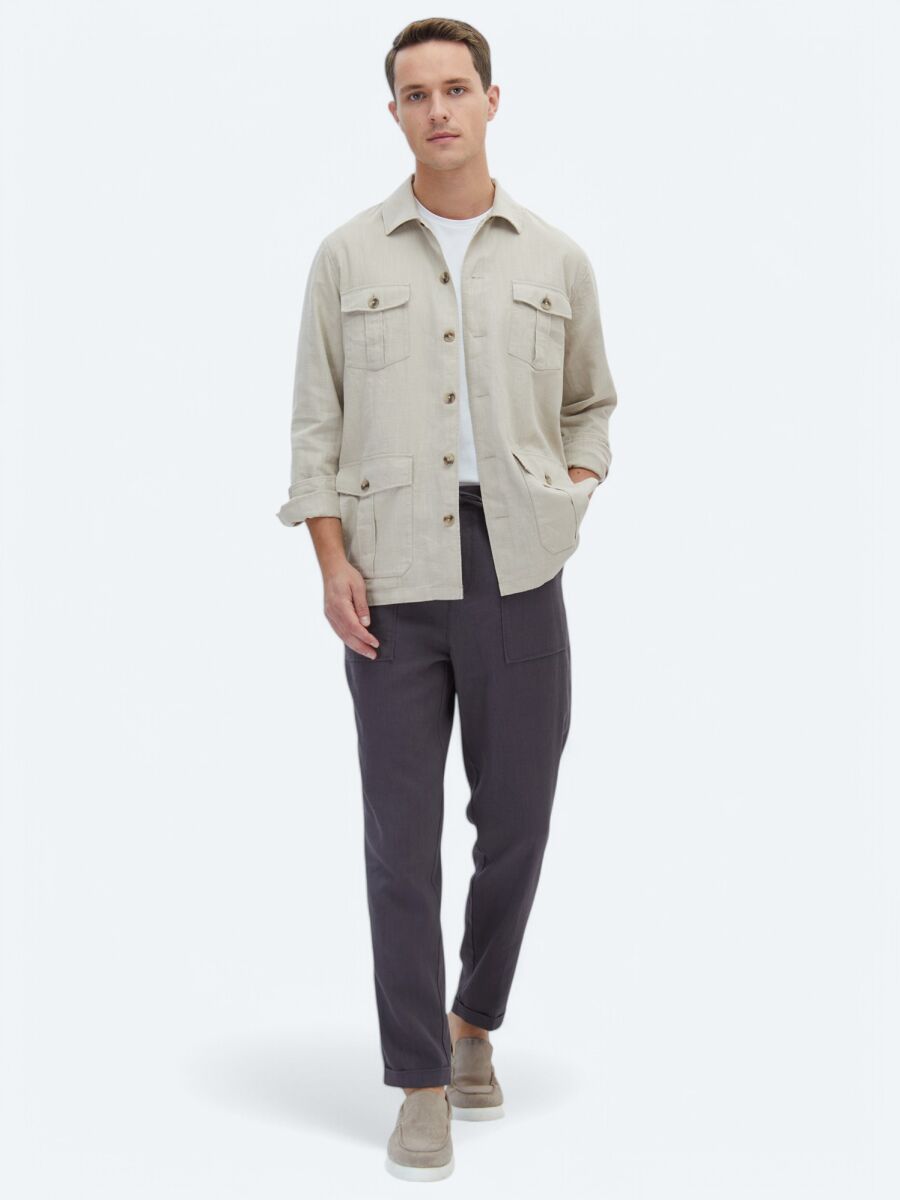 Beige Overshirt - 2