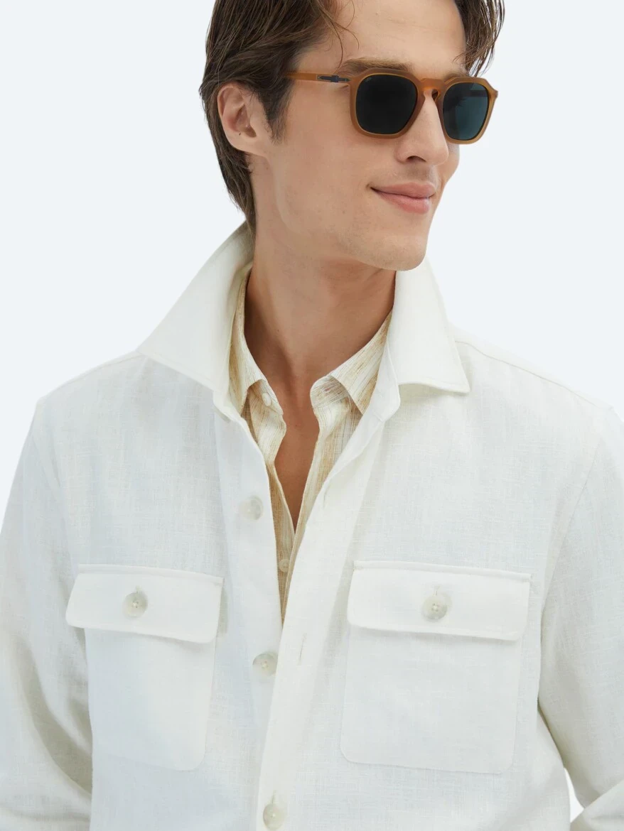 Beige Overshirt - 5