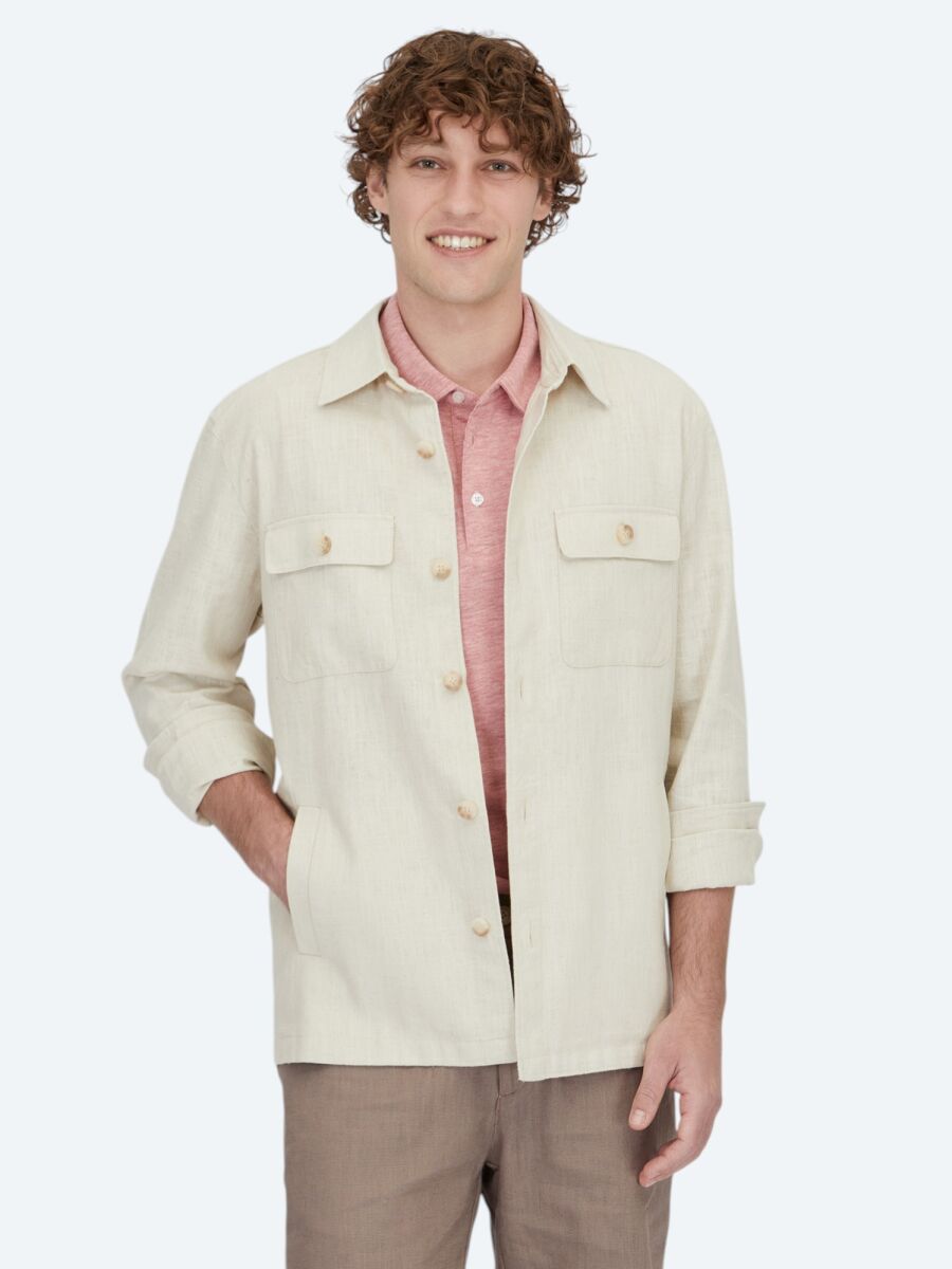Beige Overshirt - 1