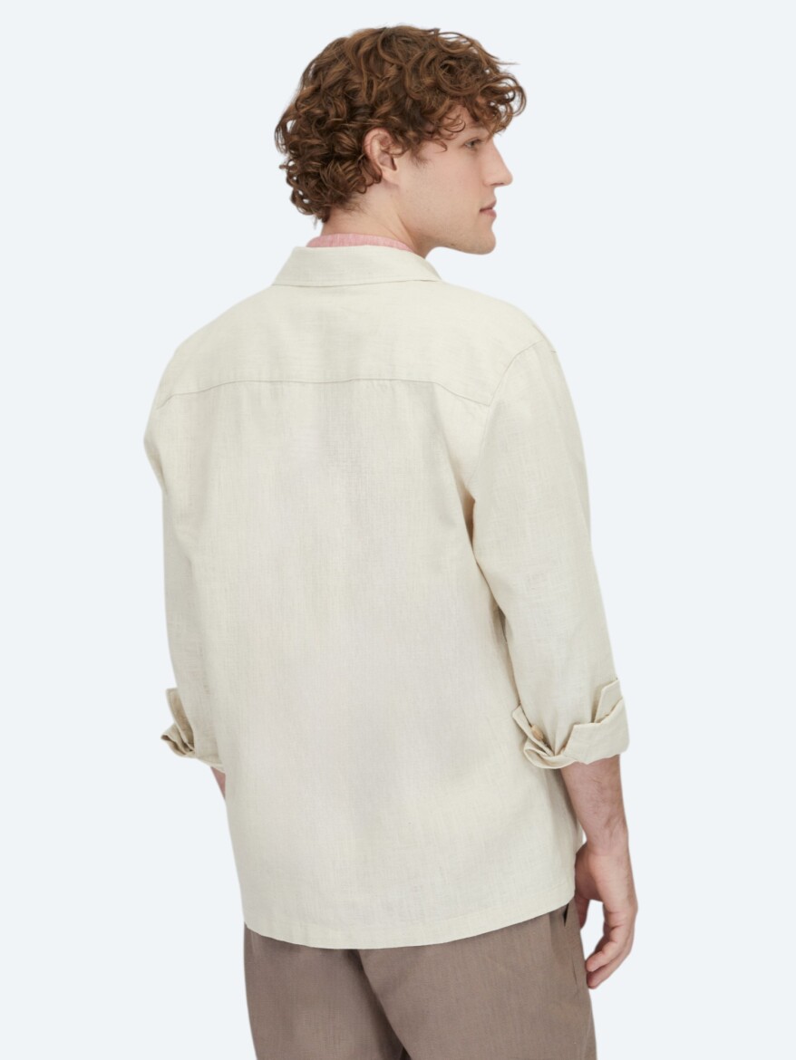 Beige Overshirt - 4
