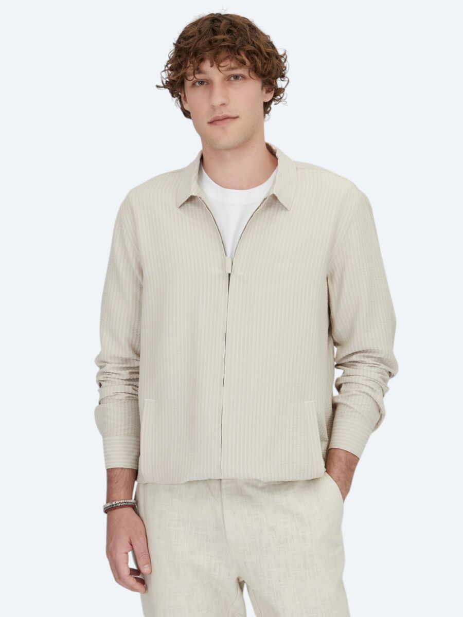Beige Overshirt - 1