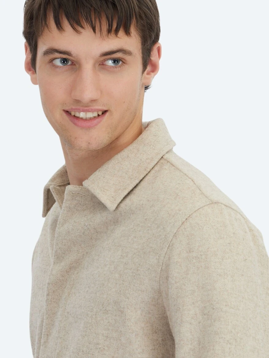 Beige Overshirt - 5