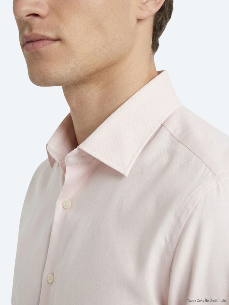 Beige Plain Regular Fit Long Knitting Casual Shirt - 3