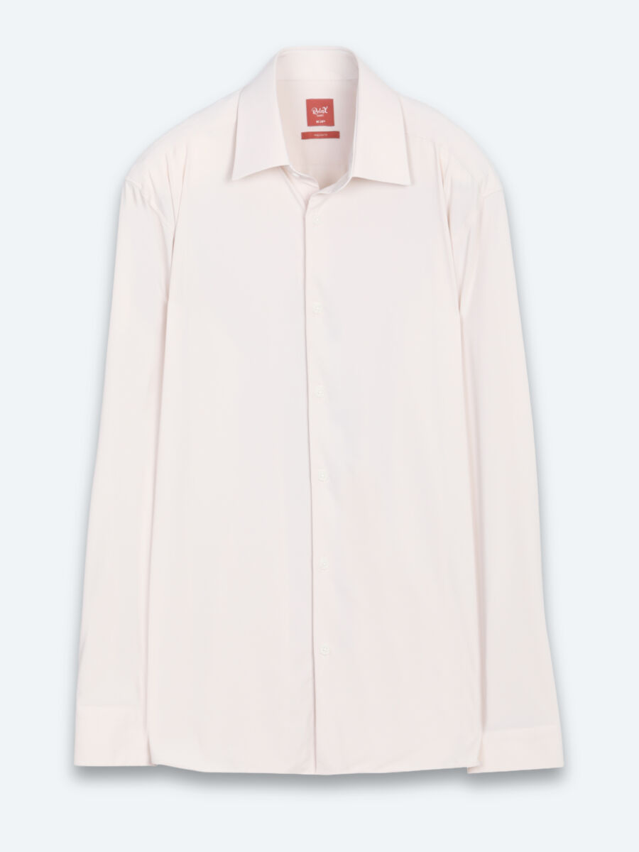 Beige Plain Regular Fit Long Knitting Casual Shirt - 6