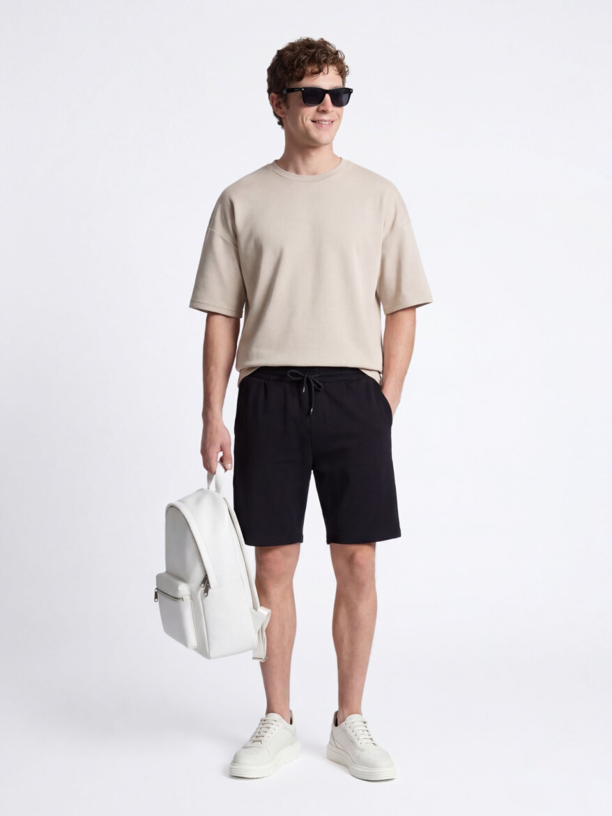 Beige Plain T-Shirt 