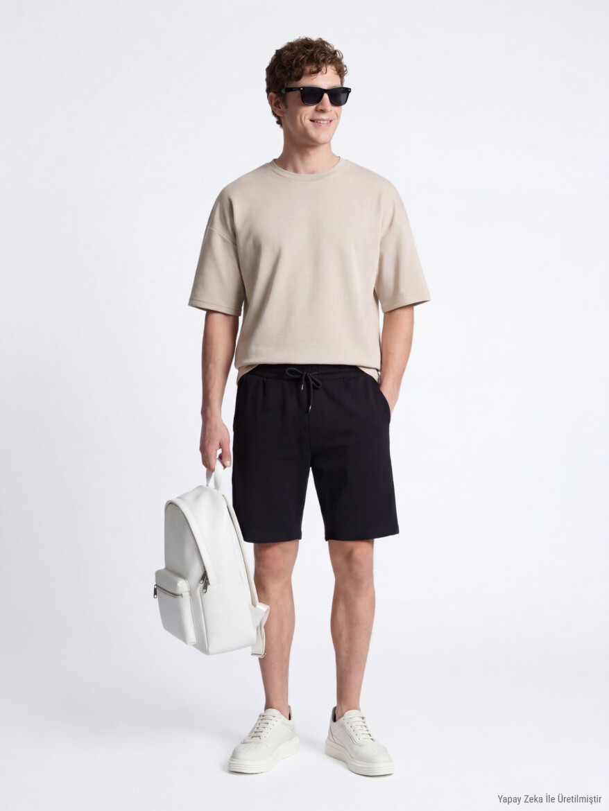 Beige Plain T-Shirt 