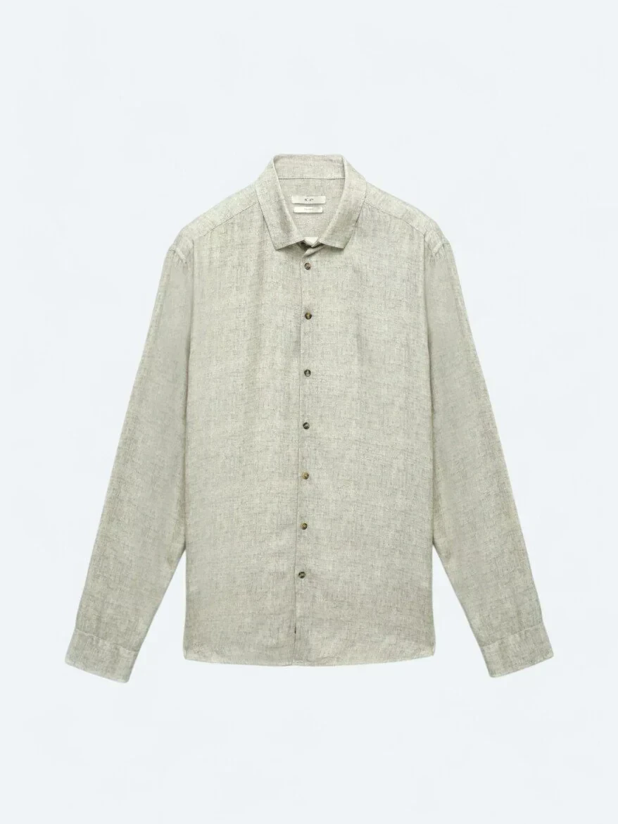 Beige Printed Regular Fit Weaving Casual Shirt - 6