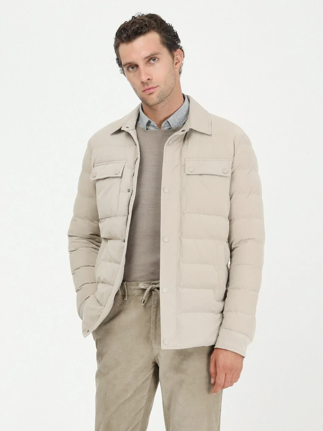 Beige Regular Fit Blazer - 1