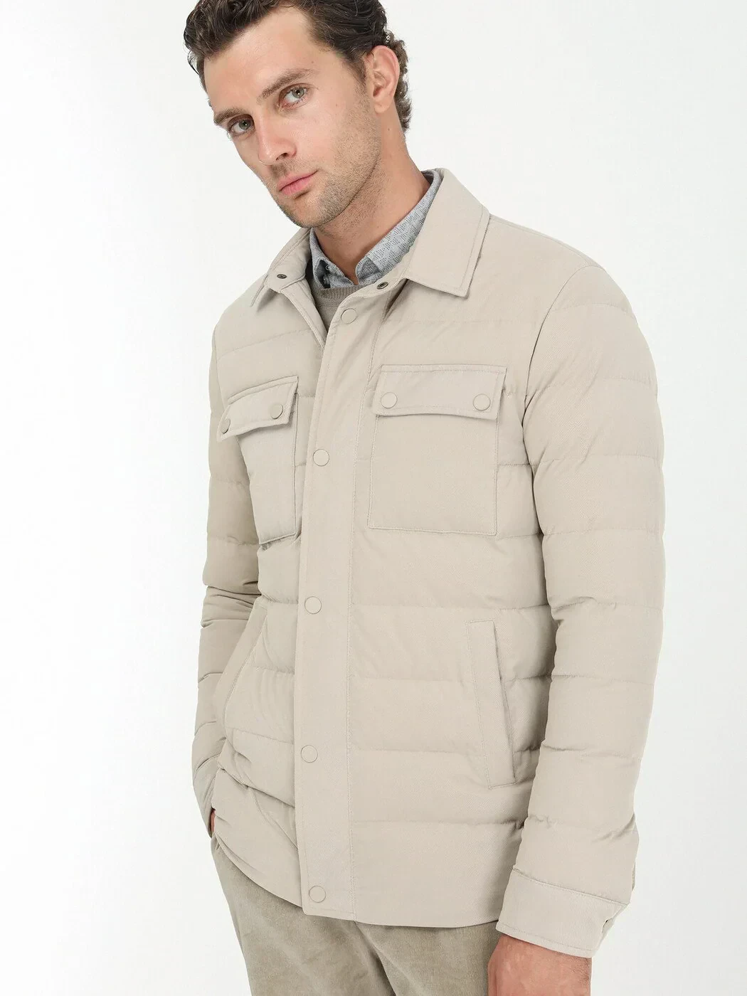 Beige Regular Fit Blazer - 3