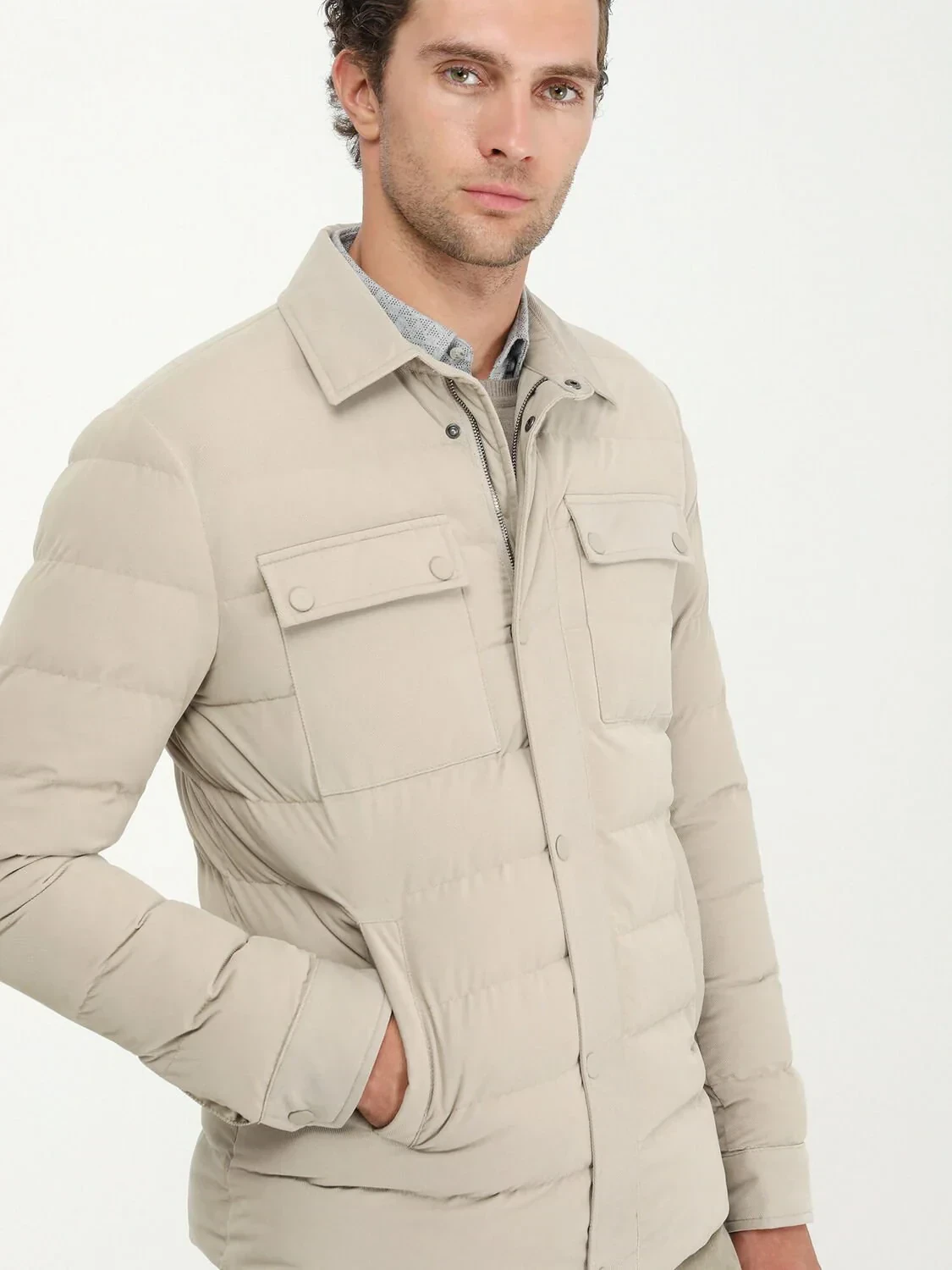 Beige Regular Fit Blazer - 5