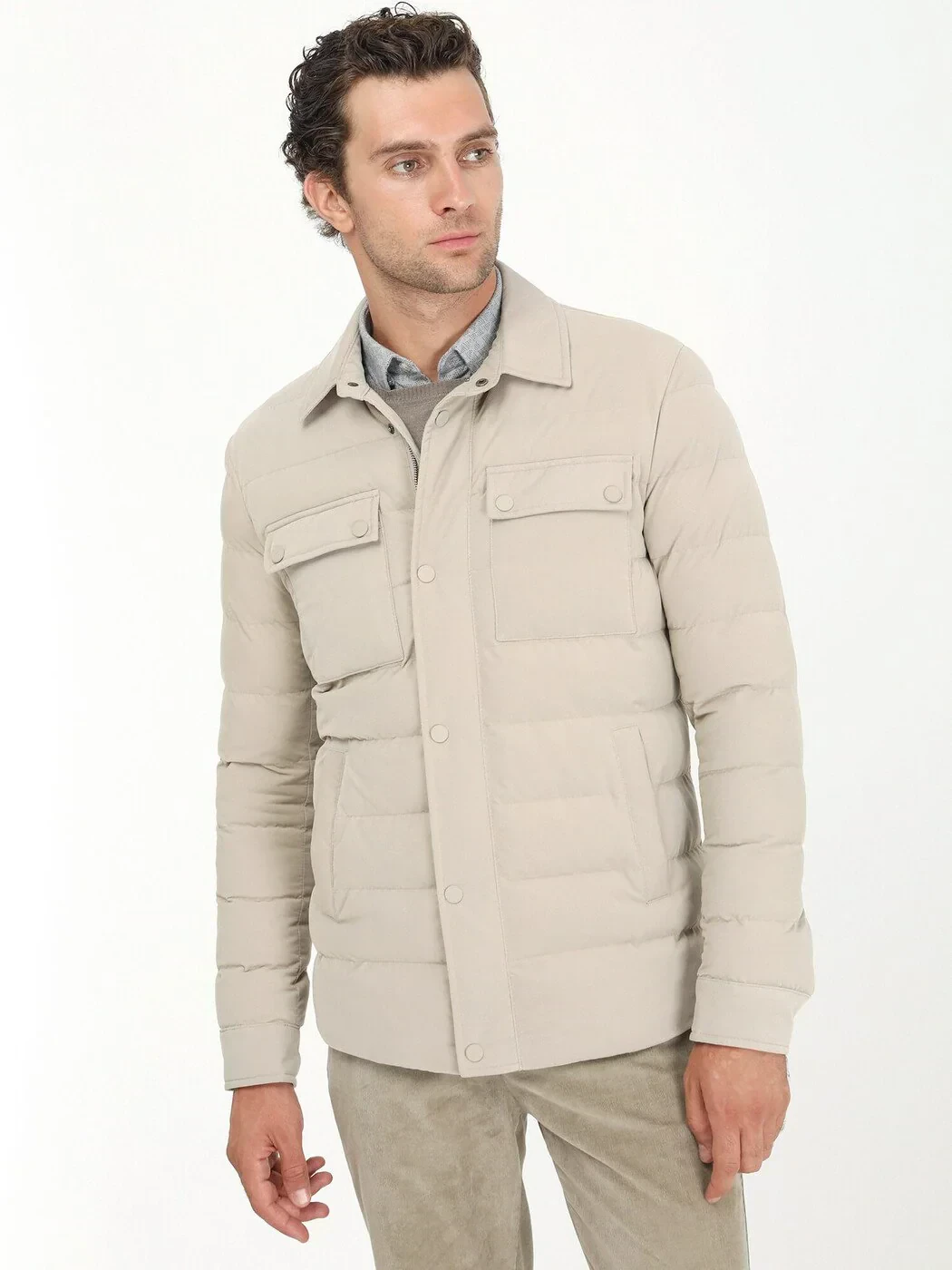 Beige Regular Fit Blazer - 7