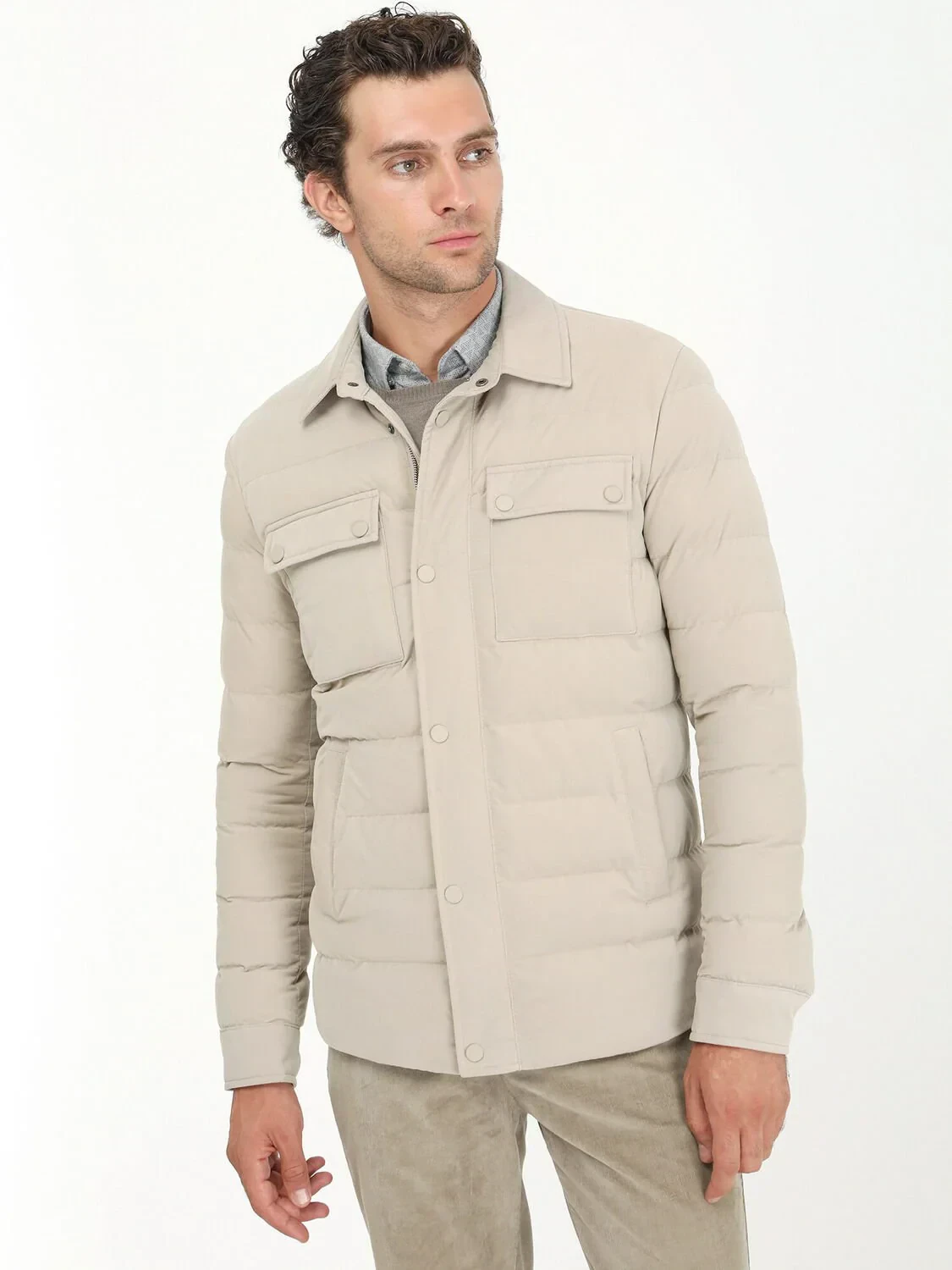 Beige Regular Fit Blazer - 7