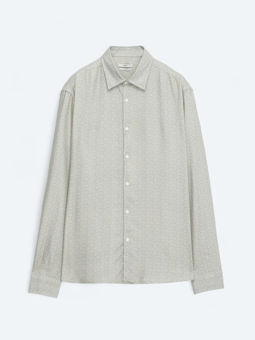 Beige Regular Fit Weaving Casual 100% Cotton Shirt - 6