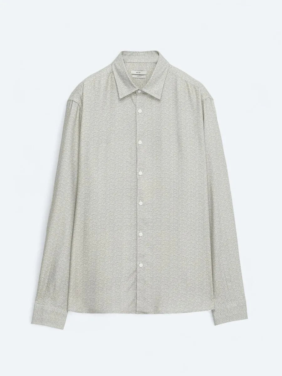 Beige Regular Fit Weaving Casual 100% Cotton Shirt - 6