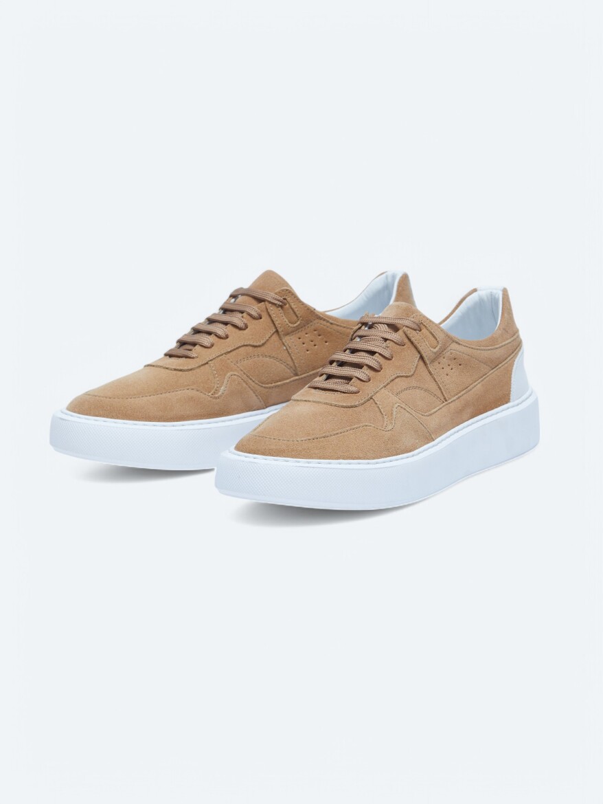 Beige Suede Sneaker - KİP