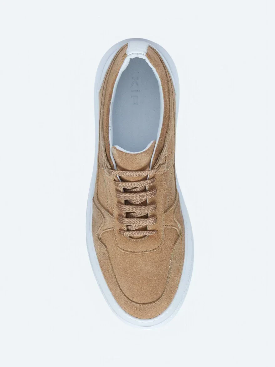 Beige Suede Sport Sneaker - 3