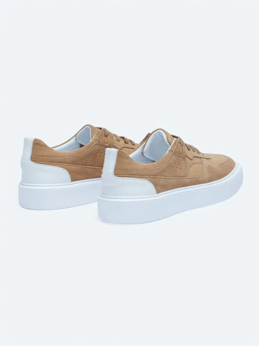 Beige Suede Sport Sneaker - 5