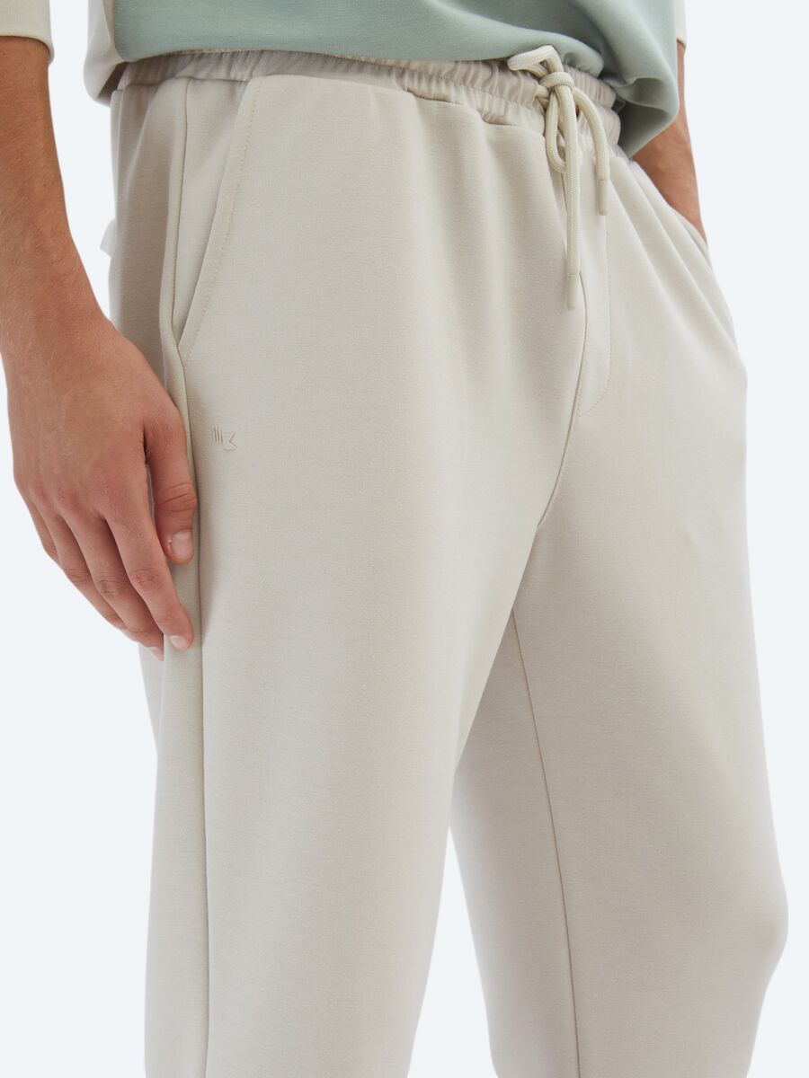 Beige Sweat Pants - 4