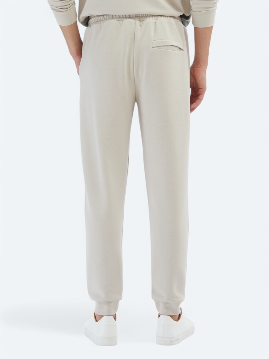 Beige Sweat Pants - 5