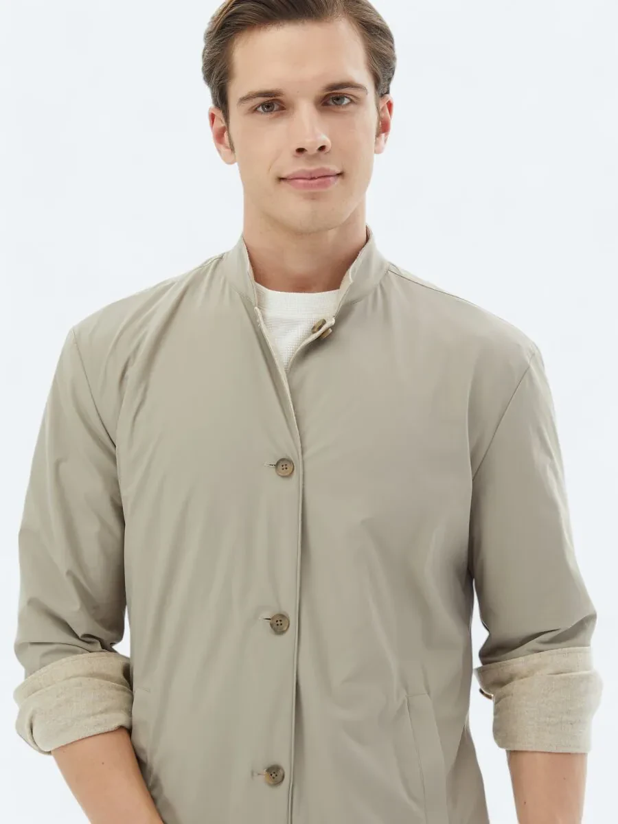 Beige Weaving Coat - 6